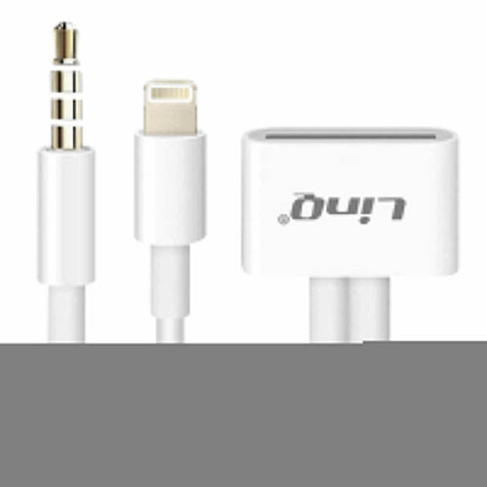 Trade Shop - Cavo Adattatore Di Carica Per Iphone 30-pin Lightning + Jack Audio 3,5mm Ip-7746 -