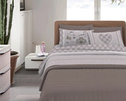 Completo Letto in Flanella Calda e Morbida Anti Pilling - Set Flanellato 3 Misure parure con Federe - Chalet Beige - 1 Piazza