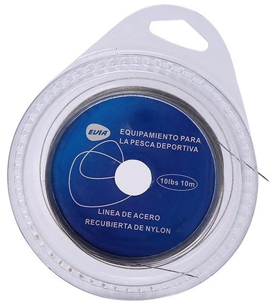 Filamento per Pescare a 10 Metri - 7 Nastri - Acciaio Inossidabile - Smalto di Plastica - Alta Resistenza - Resistente alla Corrosione - Fila da Pesca