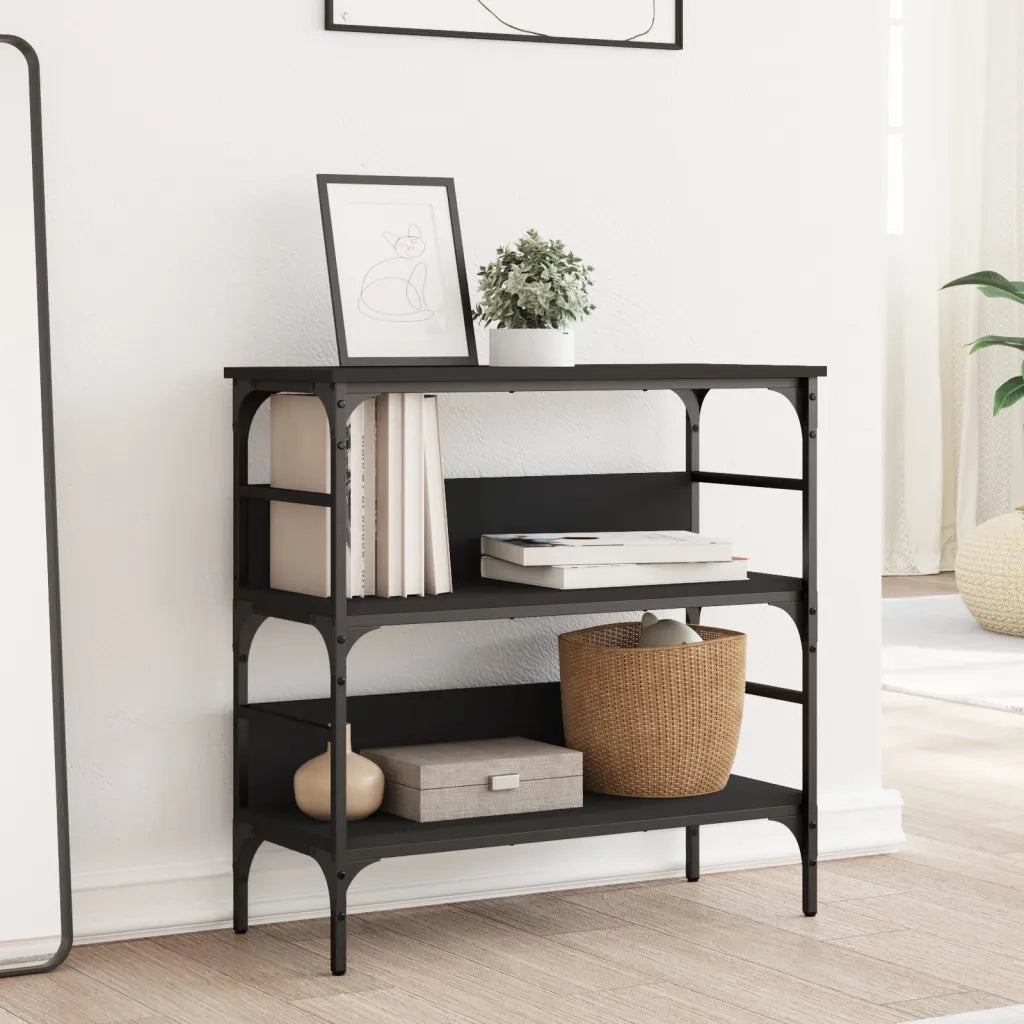 Tavolino Consolle Nero 75x32x75 cm in Legno Multistratocod mxl 110233