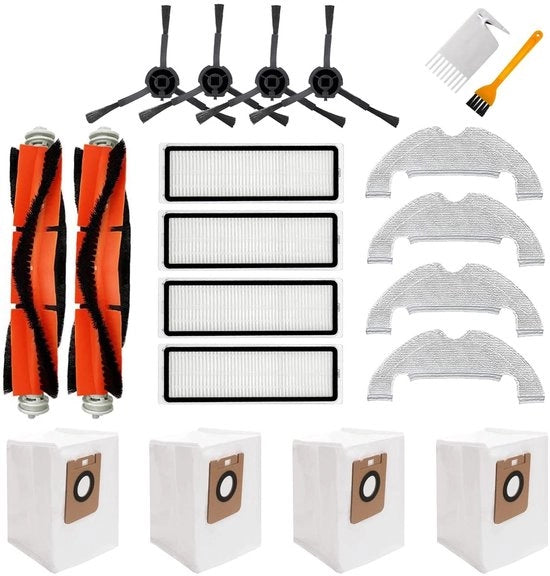 Accessori per Robot Stufatore 20 Pezzi - Adatto per Dreame Bot Z10 Pro/L10 Plus - 2 Set di Borsette Principali - 4 Filtro HEPA - 4 Borsette Laterali - 4 Veluri per Pulizia - 4 Sacchi per Pulizia - 4 Tasche per Stufa