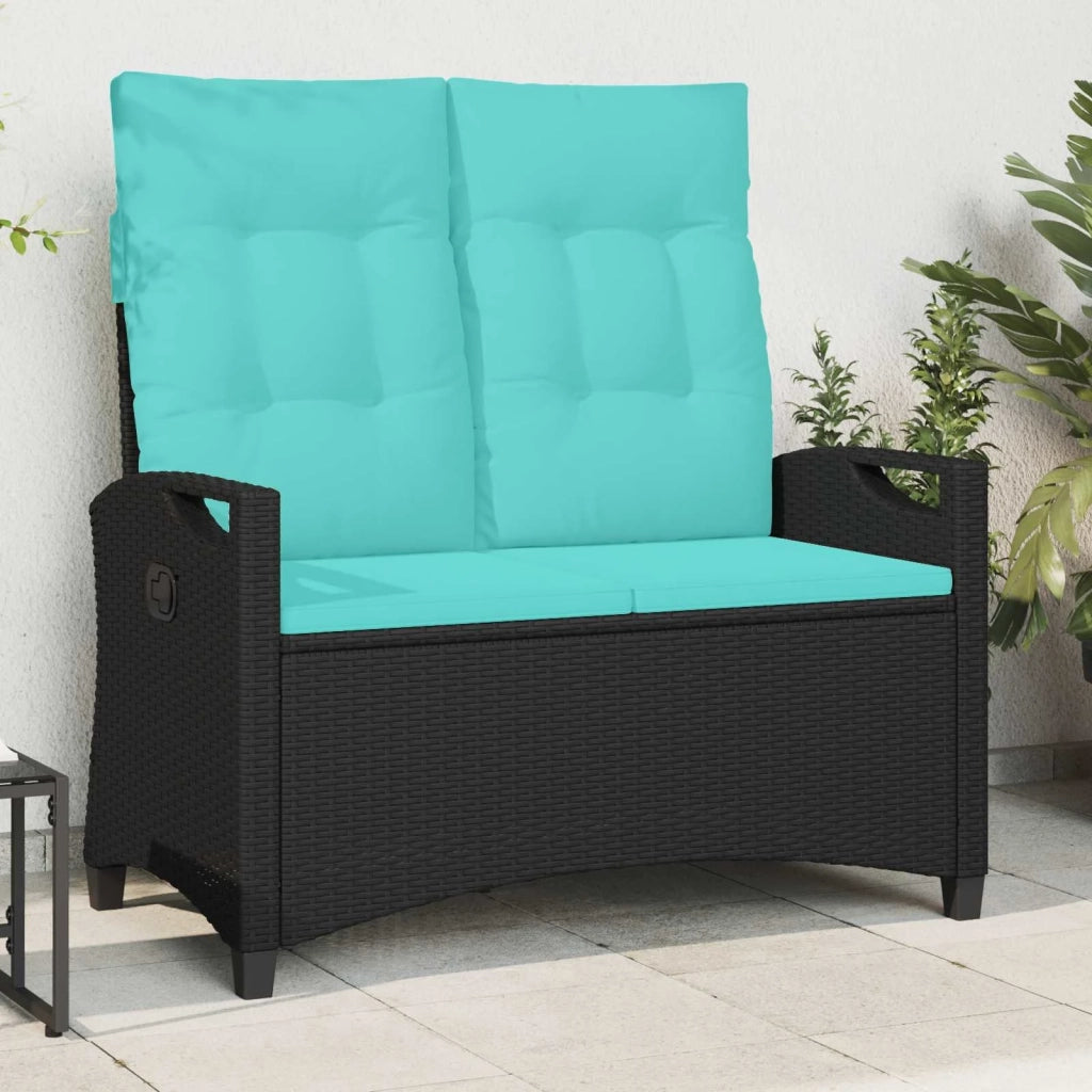 Panchina da giardino con cuscino 105 x 60 x 112 cm acciaio 42026858