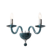 Applique Cristelle in Vetro Ottanio, Attacco E14 IP20, Design Classico con Dettagli in Cristallo Ottico - Rossini Illuminazione