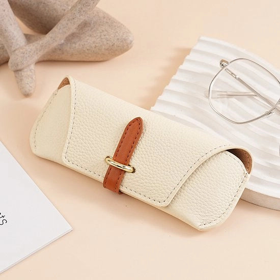 Etui per occhiali da donna in pelle morbida, borsa di viaggio sottile per occhiali da sole, occhiali da lettura e altri occhiali.