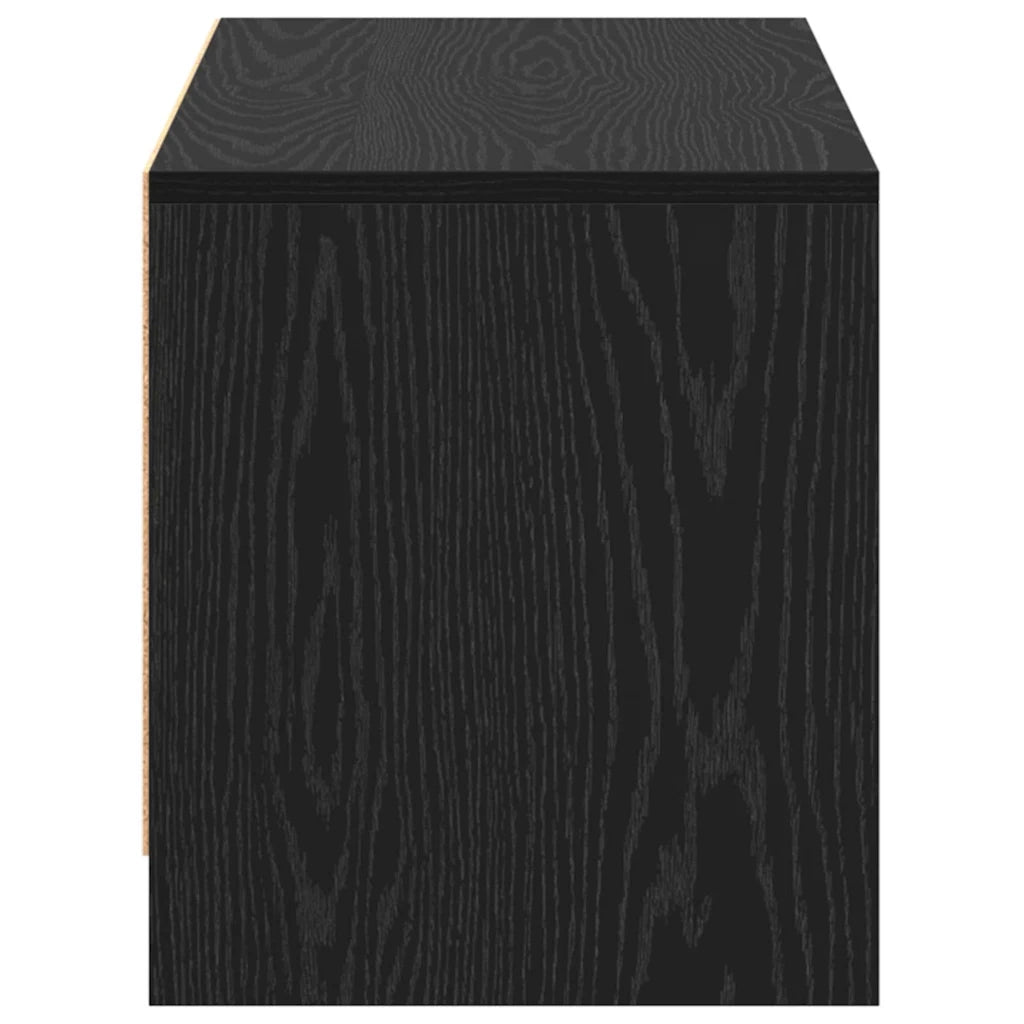 Set mobile TV-Credenza per TV Rovere Nero 90 x 35 x 40 cm Legno multistrato