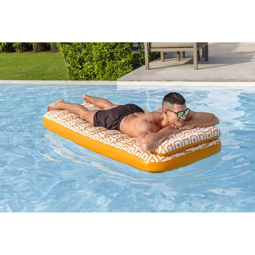 Trade Shop - Materasso Gonfiabile Con Superficie In Velluto Portabicchieri Per Piscina Spiaggia 43836 -