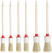 Set di pennelli da parete da 6 pezzi - Pennelli a roncola - Setole di legno - 20/25/30 mm - Per la pittura di pareti - Adatto per uso domestico