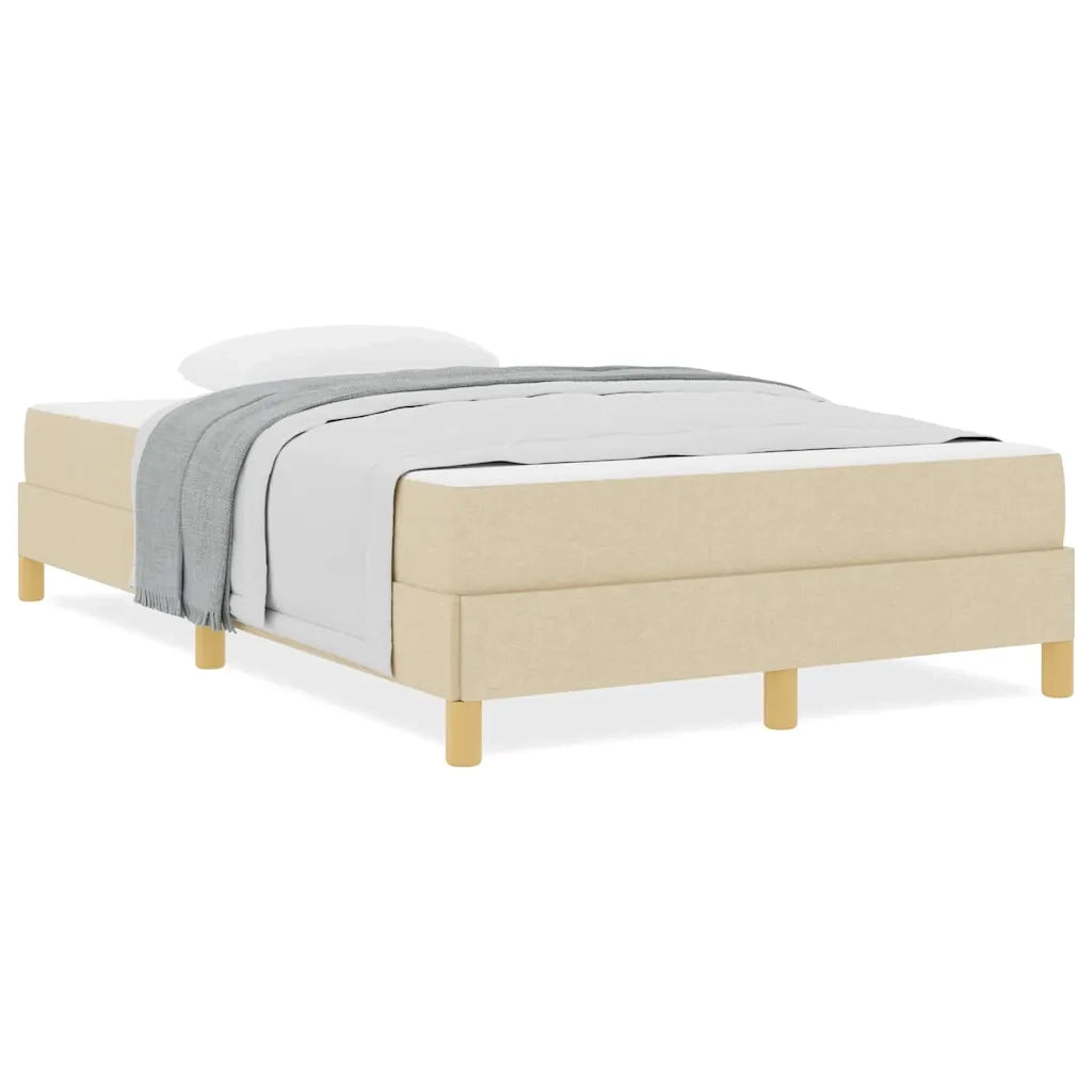 vidaXL Letto a molle Crema e Marrone 120 x 200 cm