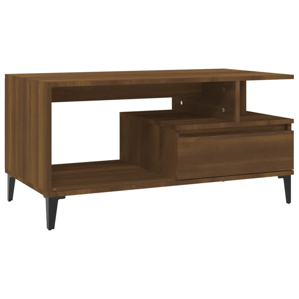 Tavolino salotto | Tavolino da caff¨¨ | Tavolino da Soggiorno Rovere Marrone 90x49x45 cm Legno Multistrato