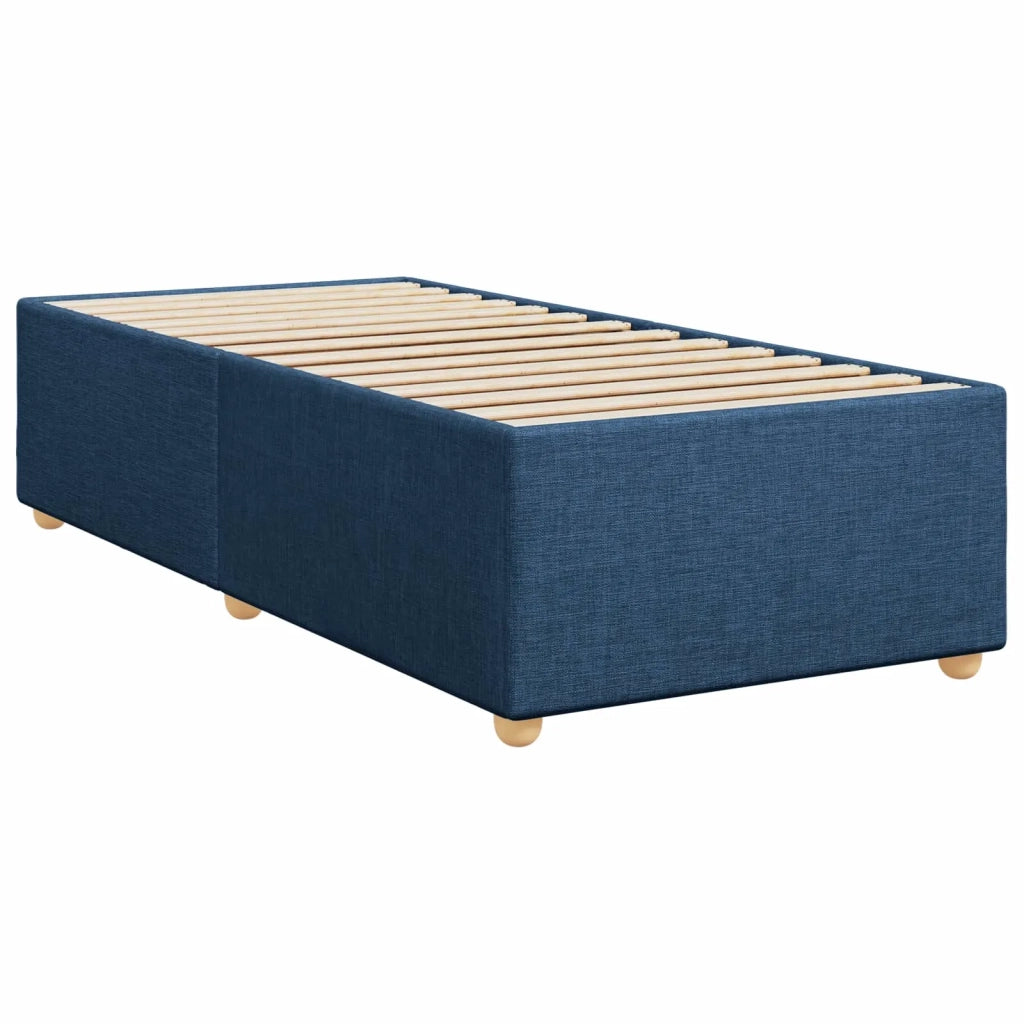 Letto box spring con materasso Blu 90 x 200 cm Tessuto 3453808
