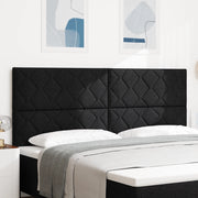 Testiera Design a Blocchi di Diamante Nera 200 cm Tessuto