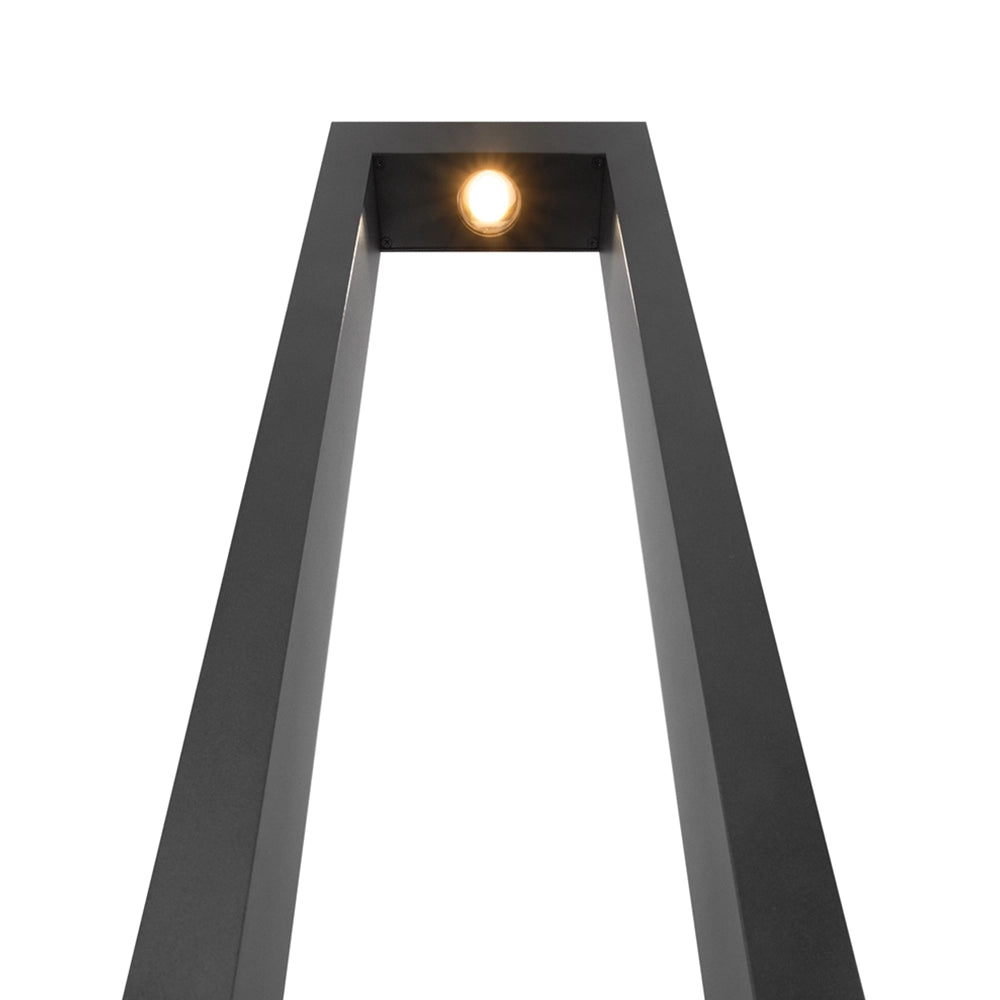 Lampione Per Esterno Moderno Metallo Grafite Luce Led 10W Ip65