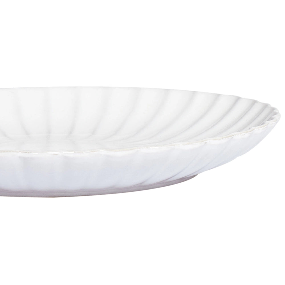 Set di 4 piatti da contorno in gres porcellanato bianco fatti a mano con smalto reattivo Perfetti per dessert cucina e sala da pranzo