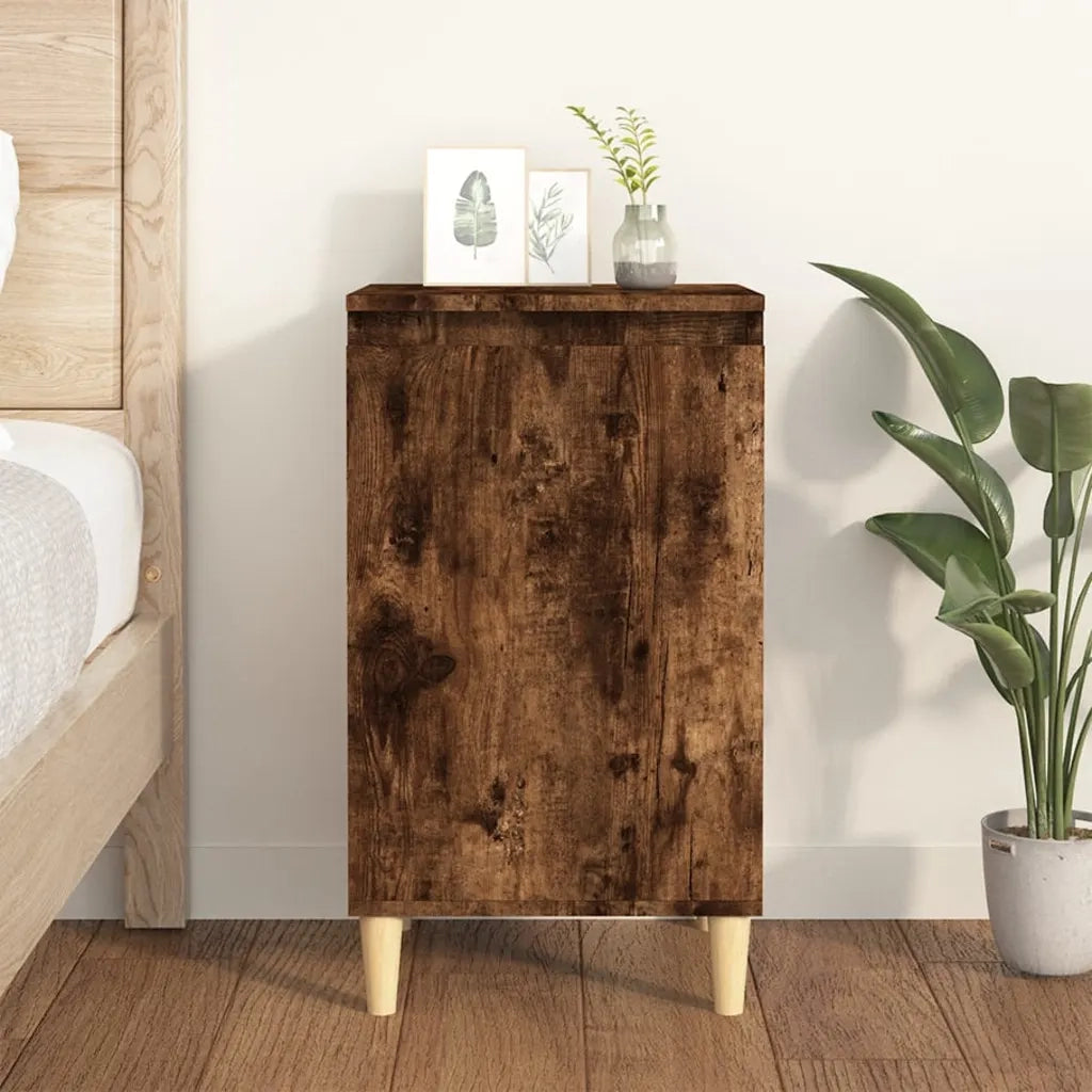 Comodino Rovere Fumo 40x35x70 cm Legno Multistratocod mxl 103437