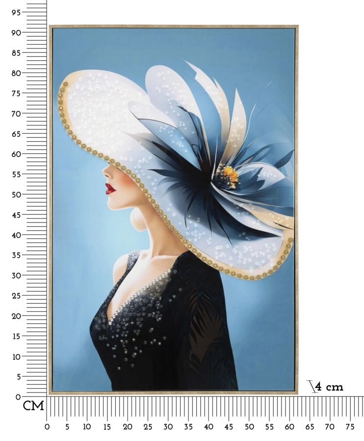 Dipinto su Tela Laccato Dori con Cornice 62x4x92 cm in Pino e Tela e Plastica