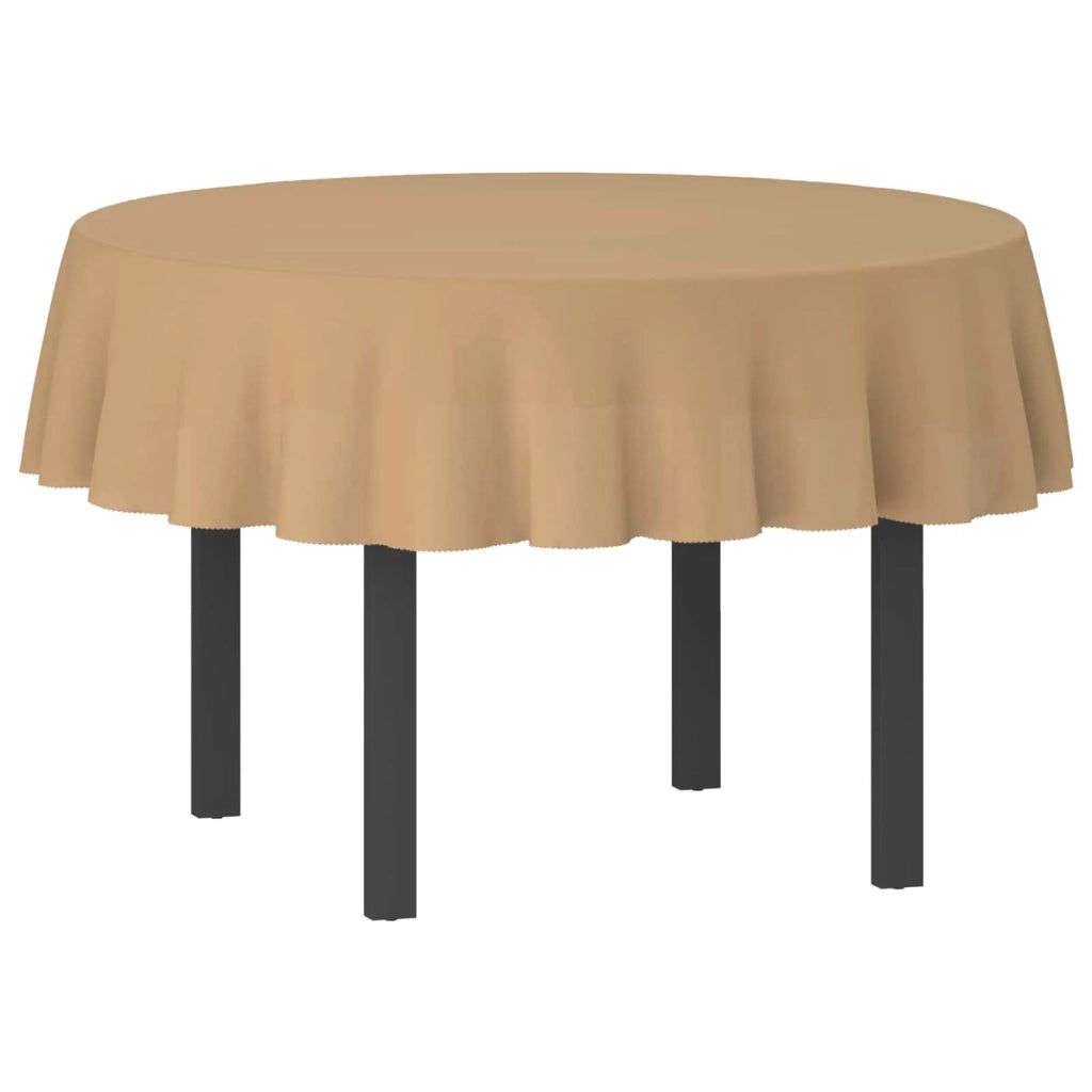Tovaglia da Tavolo Rotondo Beige Ø 140 cm Poliestere 42039893