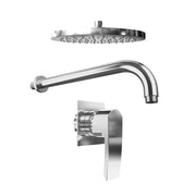 Set doccia cromato - Miscelatore incasso Greta con braccio e soffione 20 cm