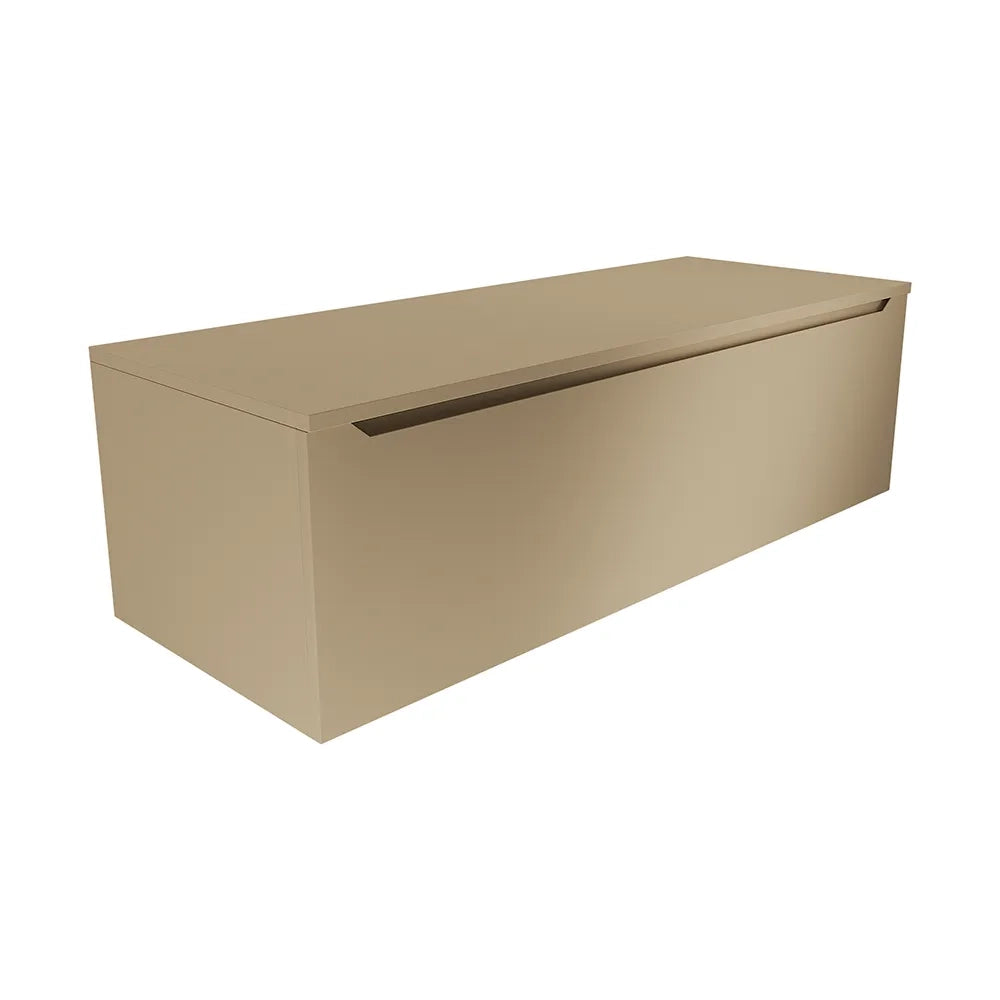 Mobile bagno sospeso 120 cm sabbia opaco un cassettone con top | Bako