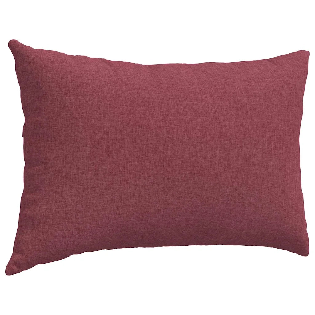 Cuscini da Divano 2 pz-Set di 2 Cuscini per Sofa Rosso Vino 60 x 40 cm Tessuto
