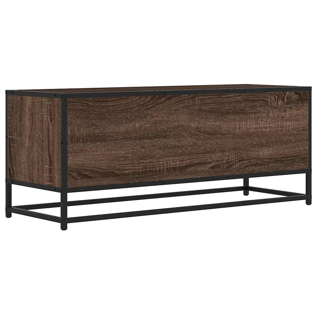 Mobile TV-Credenza per TV-Console TV Rovere Marrone 100x34,5x40 cm Multistrato e Metallo