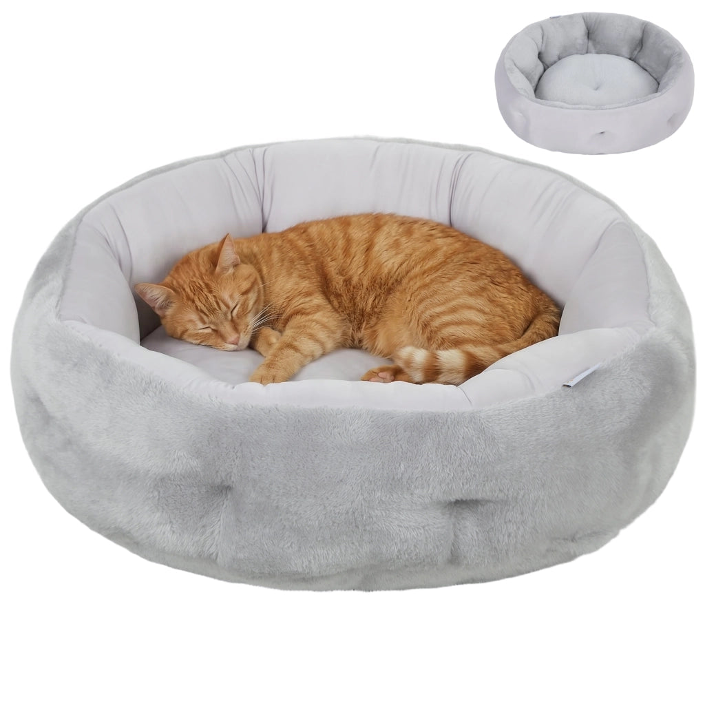 Letto per Gatti e Cani Piccoli ¨C Zephmum ¨C Grigio Tessuto 60x45x20