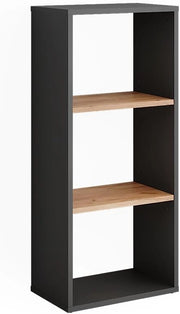 Scaffale in piedi Orlando, Antracite/quercia dorata, 40 x 90.5 cm, con ripiani regolabili per un utilizzo flessibile