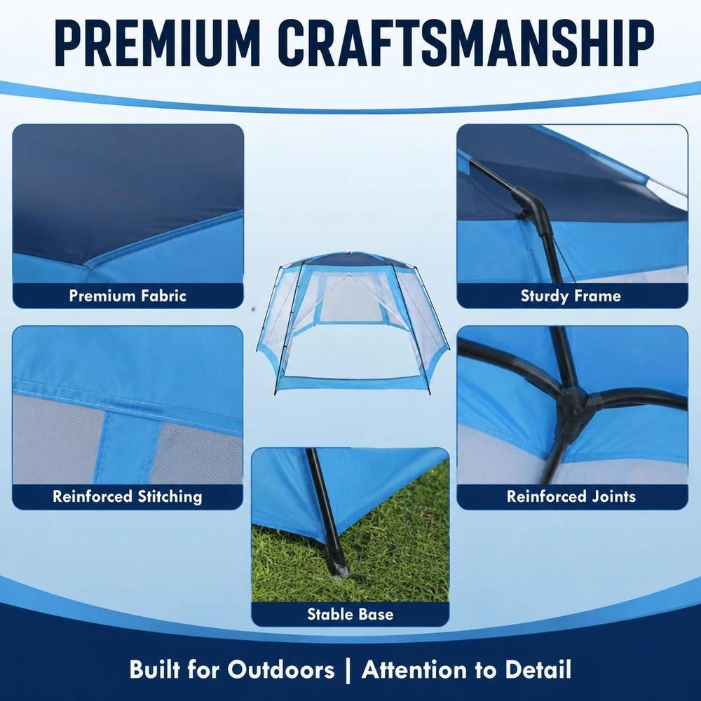 Pool Tent 660x580x250 Cm Blue