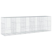 Gabbione recinto a gabbia muro di contenimento con coperchio 500 x 100 x 150 cm ferro zincato argento 02_0040170