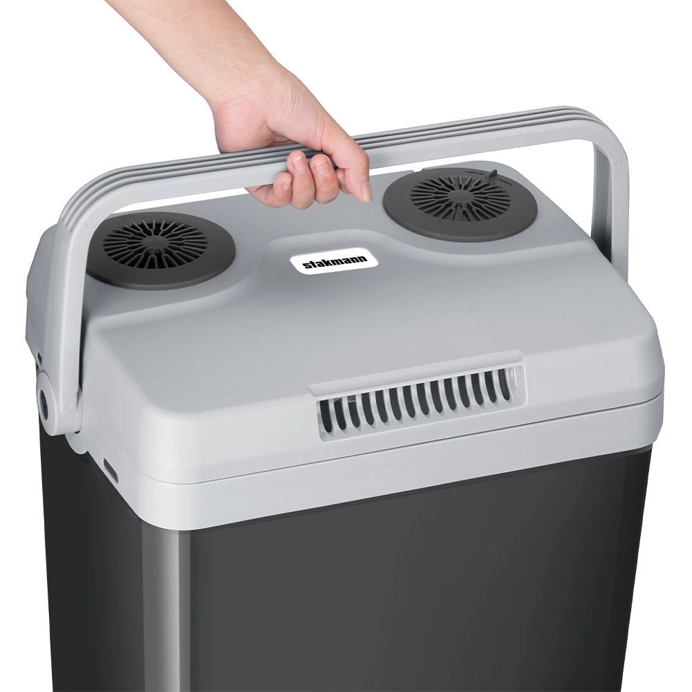 Frigorifero Elettrico Portatile 32 L a Pozzetto Caldo e Freddo Grigio Spina 230V e 12V Grigio