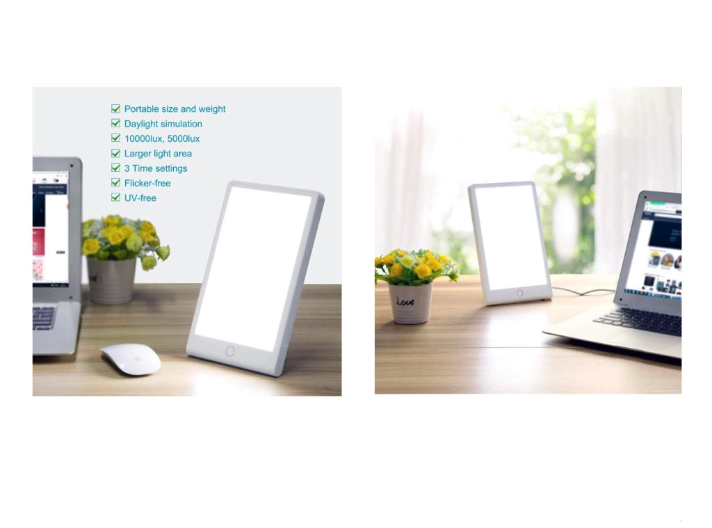 Lampada Tablet per Terapia della Luce Naturale 5500K 5W e 10W Casa Lavoro Touch Timer