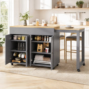 TAVOLO BAR ALLUNGABILE 117-180 x 50 x 94,6 cm Grigio MDF