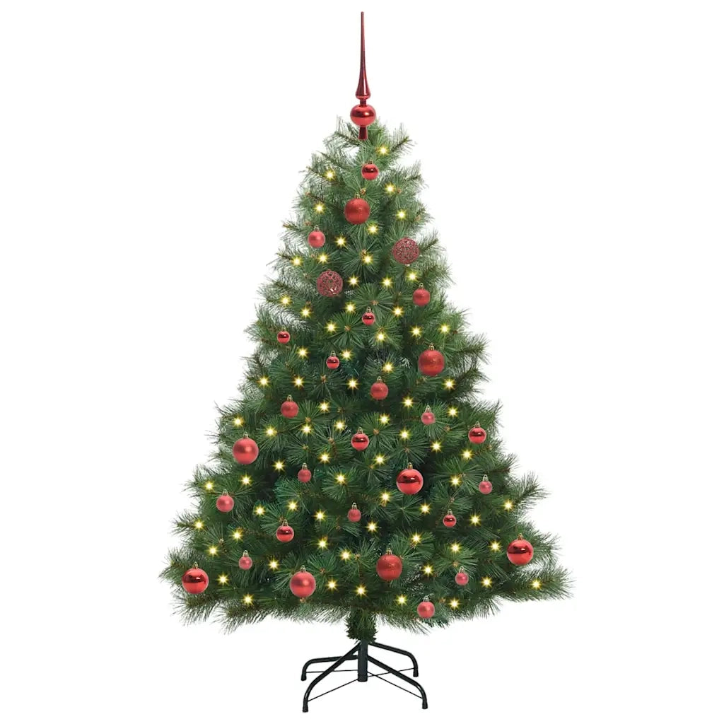 Albero di Natale artificiale con 150 LED Verde 150 cm PE e PVC 3397770