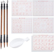 Set di pennelli per calligrafia da 10 pezzi - pennelli per calligrafia cinesi