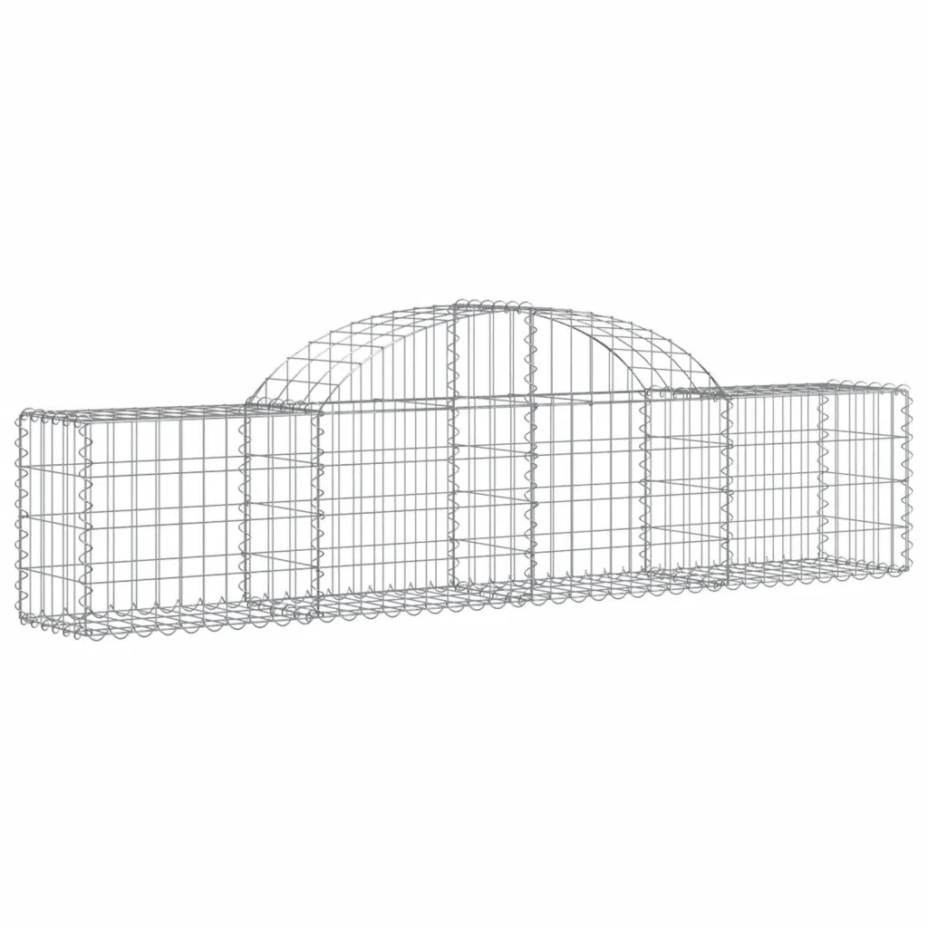 Cesti Gabbioni ad Arco 13 pz 200x30x40/60 cm Ferro Zincato 3146058