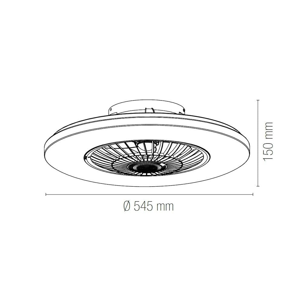 PLAFONIERA VENTILATORE GARBIN BIANCO CON SPEAKER