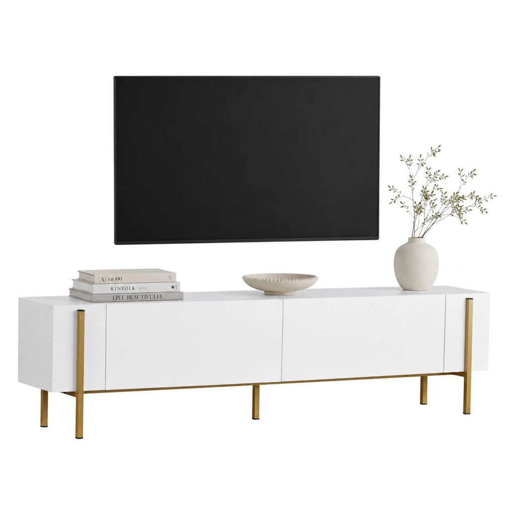 Noga, Mobile Porta tv 2 Ante, 180x30x45h cm Bianco
