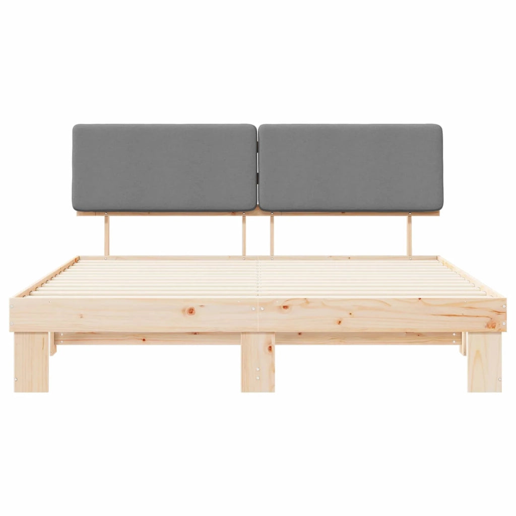Letto con Testiera Rivestita Grigio chiaro 180 x 200 cm 3398079