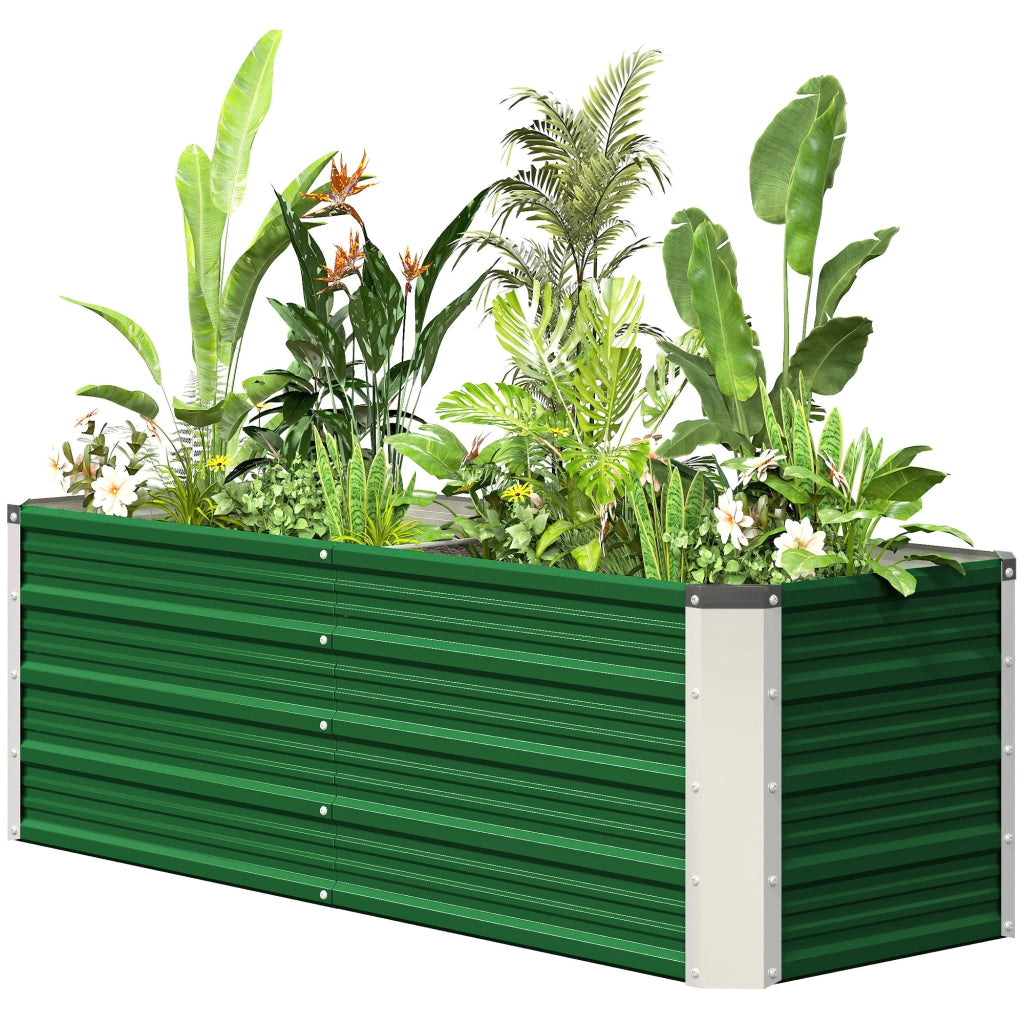 Fioriera da Giardino in Acciaio ¨C zephmum ¨C Verde 125x47x44 cm