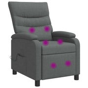 Poltrona Massaggiante Grigio Scuro Tessuto 42034910