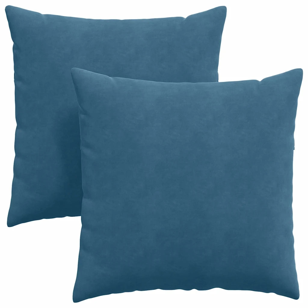 Cuscini da Divano 2 pcs Blu 80 x 80 cm Tessuto in Cords