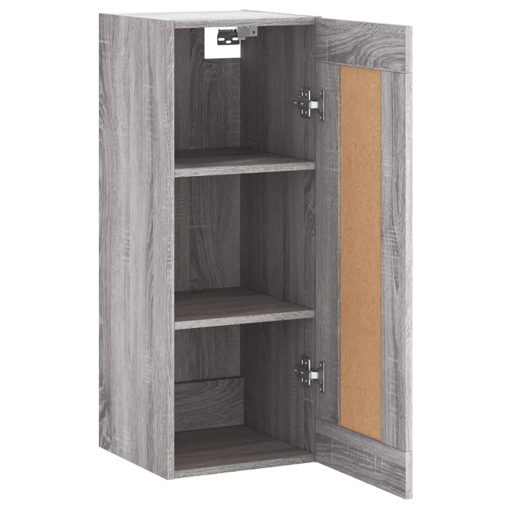 Armadietto a Muro | Mobile a Parete Grigio Sonoma 34,5x34x90 cm Legno Multistrato