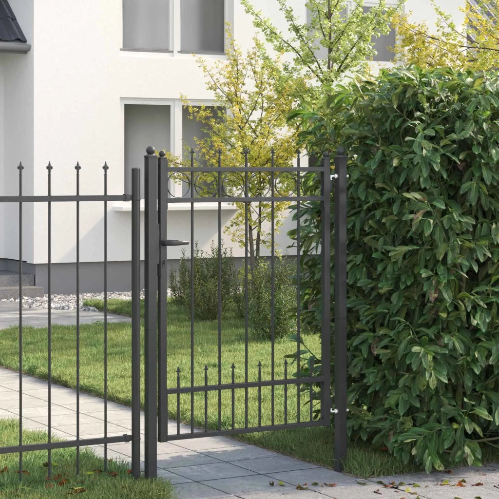 Cancello per recinzione HORST Acciaio Nero Bloccabile CFW1442156
