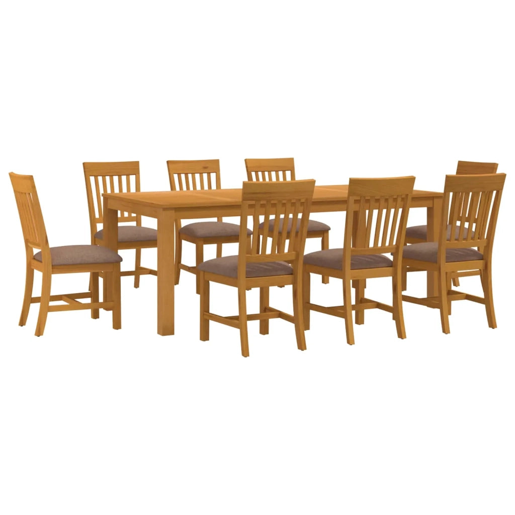 Set da pranzo 9 pz Grigio Legno di Quercia Massello 3430404