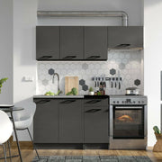 Cucinino Elettrodomestici non inclusi, Cormone, Cucina un Ripiano, Nero Antracite