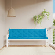 Cuscini per Panca 2 pz-Set di 2 Cuscini per panchina Azzurri 200x50x7 cm in Tessuto Oxford
