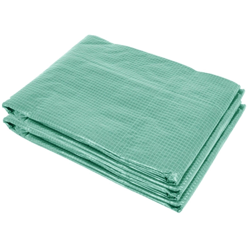 Telo di ricambio per serra 3x2x2 m con 12 finestre e porta arrotolabile; PE anti-UV; verde