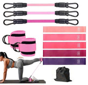 Set di cinghie per resistenza con guanti, attrezzatura fitness per casa, apparecchio di sollevamento per glutei per donne, set di cinghie per resistenza per esercizi con pesi per gambe