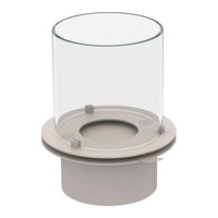 Camino a Bioetanolo Braciere da Pavimento Ø40xh54 cm per Interno ed Esterno Botticelli Ghisa Grigio