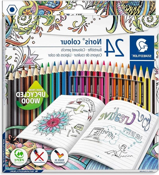 Pitture a Pennello con Punti Elevati Resistenza alla Frazione - 24 Colori Brillanti - Materiale Wopex - Legno Certificato PEFC DIN EN71 - Colore 185 C24JB
