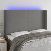 Testiera a LED-Testata con LED GrigioScuro 147x16x118/128cm inTessuto 371483